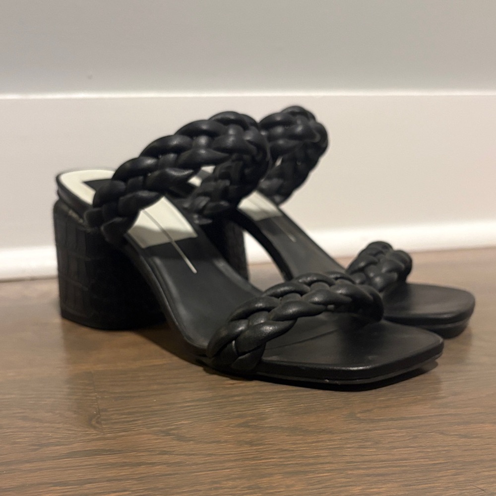 Dolce Vita Black Braided Women's Heels